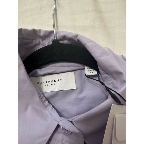 NWT Equipment Femme From Revolve Languid Lavender Button-Up Shirt XS - Picture 7 of 9